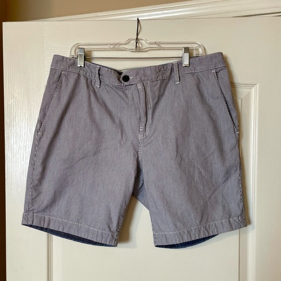 Ted Baker London Chino Shorts Men’s Size 40 Cotton Blue White Stripe Pocket  8” - Picture 3 of 10